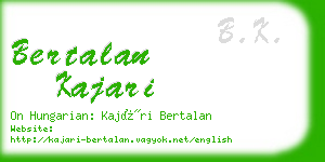 bertalan kajari business card